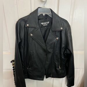 Biker’s Club M Lamb Skin Leather Motorcycle Jacket